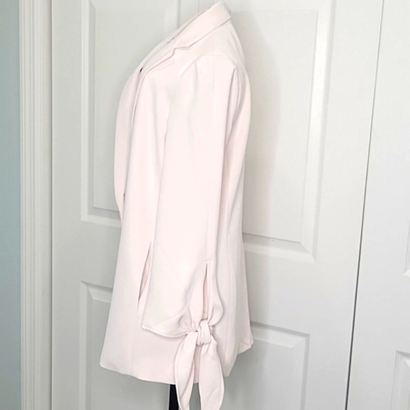 ANTHROPOLOGIE Cartonnier  Pale Pink Blazer with Tie Cuffs Size 2 NWT - Picture 6 of 9